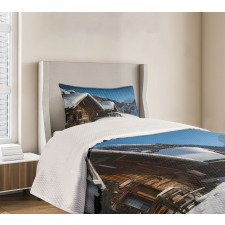 Houses Austria Mountains Bedspread Set