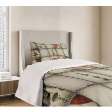 Hearts in Captivity Bedspread Set