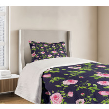 Vintage Roses Buds Bedspread Set