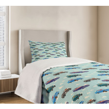 Abstarct Design Retro Ride Bedspread Set