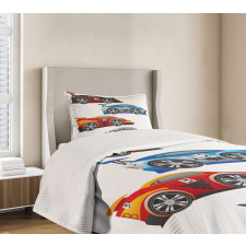 Formula Cars Technology Bedspread Set