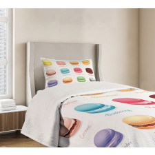 Colorful Macarons Bedspread Set