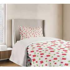 Teapots Polka Dots Bedspread Set