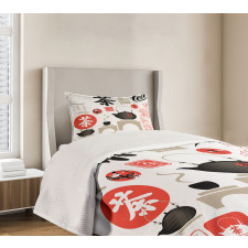 Japanese Tea Culture Bedspread Set