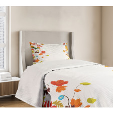 Maple Aspen Leaf Frame Bedspread Set