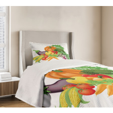 Cartoon Harvest Yield Bedspread Set