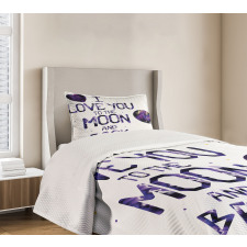 Universe Moon Heart Bedspread Set