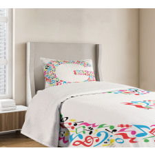 Majuscule Music Theme Bedspread Set