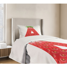 Fun Strawberry Theme Bedspread Set