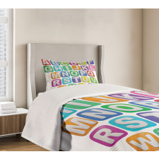 Colorful Alphabet Set Bedspread Set