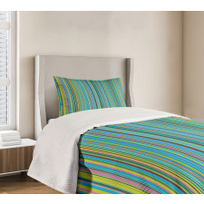 Retro Thin Stripes Bedspread Set