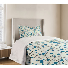 Abstract Lines Dots Bedspread Set
