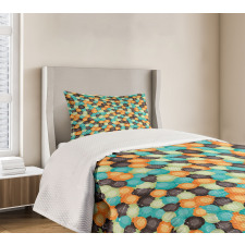 Vibrant Toned Circles Bedspread Set