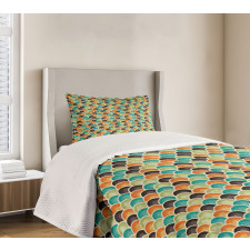 Colorful Half Circles Bedspread Set