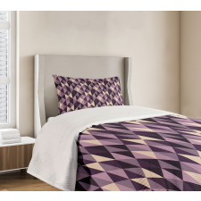 Abstract Style Triangles Bedspread Set