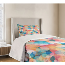 Pastel Mosaic Circles Bedspread Set