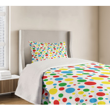 Multicolored Polka Dots Bedspread Set