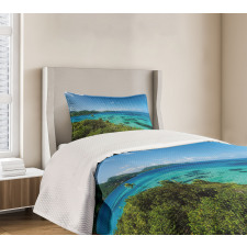 Green Trees Clear Water Bedspread Set