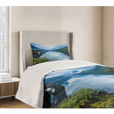 Wooden Cabins Norway Bedspread Set