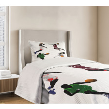 Basketball Players Sport Bedspread Set