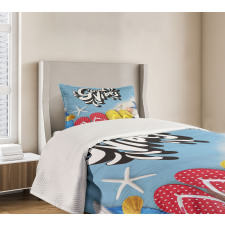 Flip Flops Summer Bedspread Set