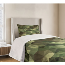 Geometric Fractal Camo Bedspread Set