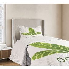 Eco Concept Green Leaves Bedspread Set