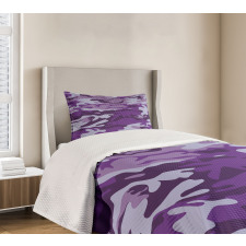 Purple Toned Waves Bedspread Set