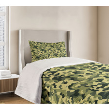 Pale Clothing Motif Bedspread Set