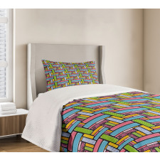 Stars Swirls Lines Dots Bedspread Set