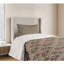 Eastern Doodle Paisley Bedspread Set