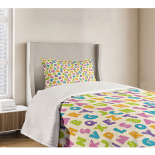 Letters Alphabet ABC Bedspread Set