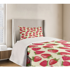 Strawberries Vivid Food Bedspread Set