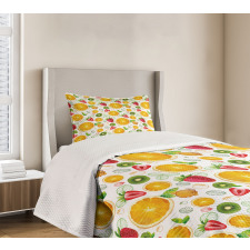 Fresh Citrus Kiwi Lemon Bedspread Set