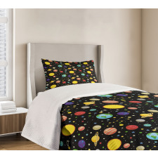 Sun Earth Constellations Bedspread Set