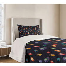 Aliens in Love Happy Bedspread Set