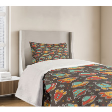 Outer Space Elements Bedspread Set