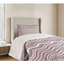 Wavy Stripes Nautical Bedspread Set