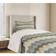 Half Circle Waves Bedspread Set