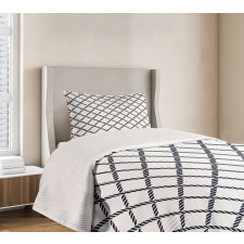 Crossed Rope Motif Bedspread Set