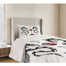 Tattoo Asian Bedspread Set