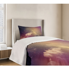 Night Clouds Stars Image Bedspread Set