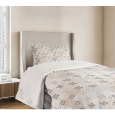 Oriental Checkered Motif Bedspread Set