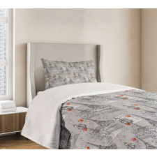 River Seine and Doves Bedspread Set