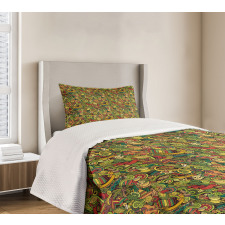 Cartoon Cultural Doodle Bedspread Set