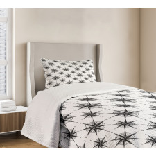 Monochrome Windrose Bedspread Set