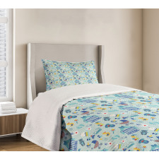 Crestcent Moon with Stars Bedspread Set