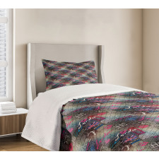 Grunge Newspaper Collage Bedspread Set