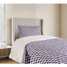 Abstract Cube Stripes Bedspread Set