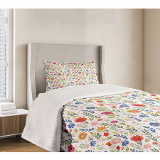 Floral Illustration Bedspread Set